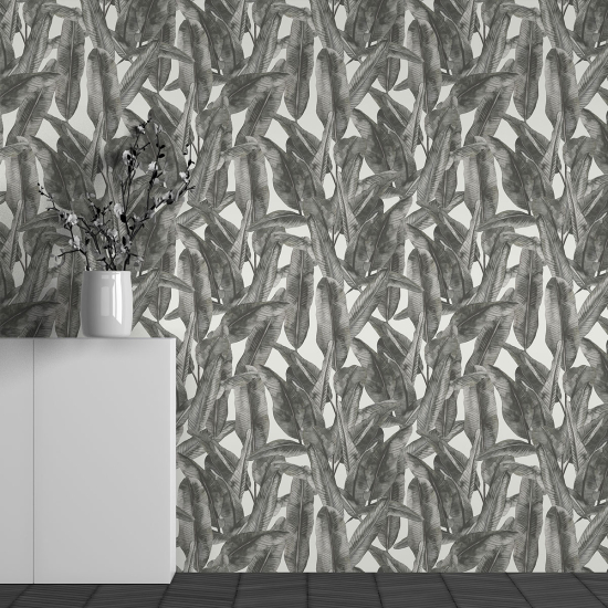 Papel pintado panorámico - Motivo Hojas tropicales