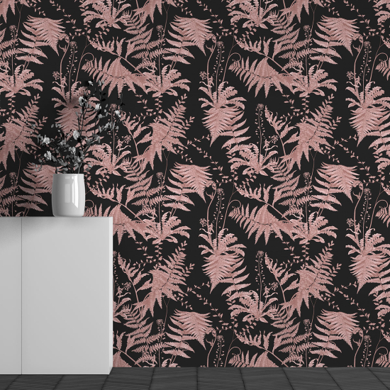 Papel pintado panorámico - Motivo Hojas tropicales