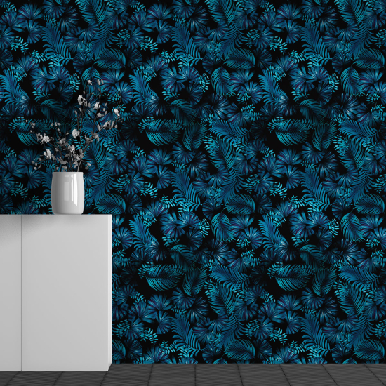 Papel pintado panorámico - Motivo Hojas Tropicales