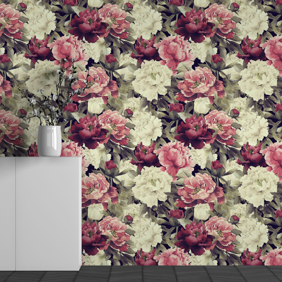 Papel pintado panorámico - Motivo Rosas