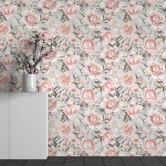 Papel pintado panorámico - Motivo Rosas