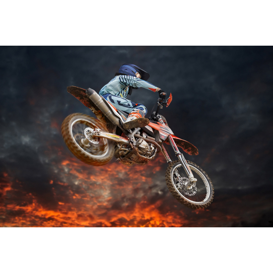 Papel pintado panorámico Motocross