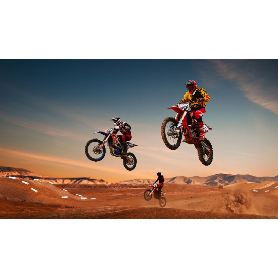 Papel pintado panorámico Motocross