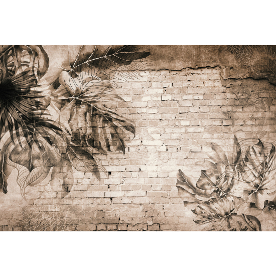 Papel pintado panorámico - Muro Hojas tropicales