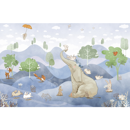 Papel pintado panorámico Niños - Animales
