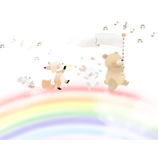 Papel pintado panorámico Niños - Animales