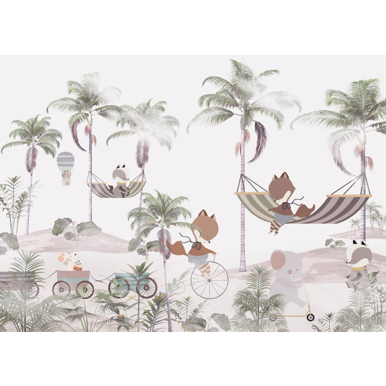 Papel pintado panorámico Niños - Animales