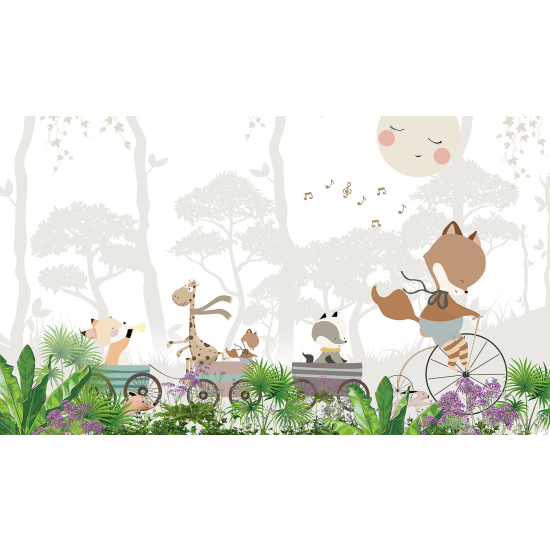 Papel pintado panorámico Niños - Animales