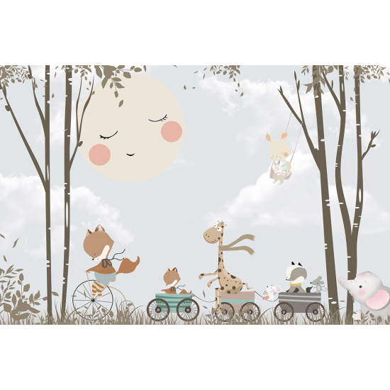 Papel pintado panorámico Niños - Animales