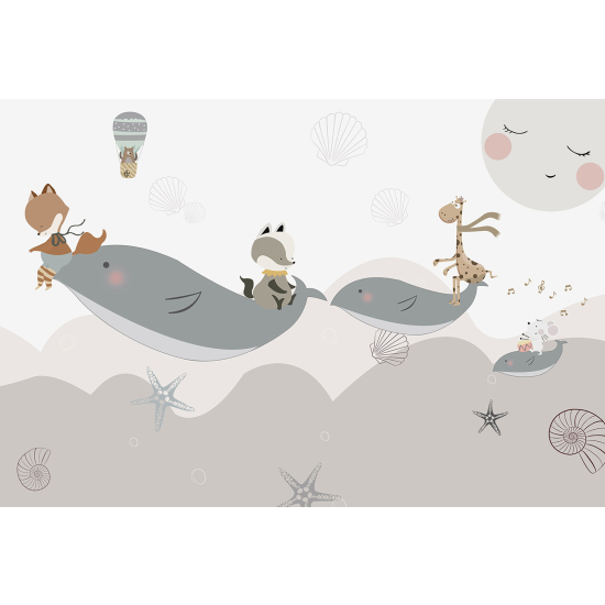 Papel pintado panorámico Niños - Animales