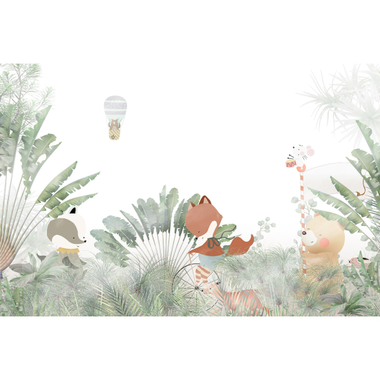 Papel pintado panorámico Niños - Animales