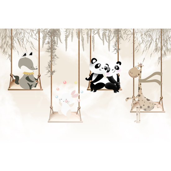 Papel pintado panorámico Niños - Animales