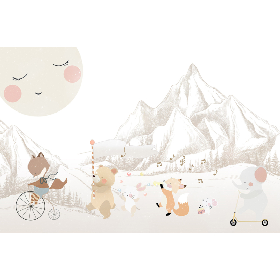 Papel pintado panorámico Niños - Animales