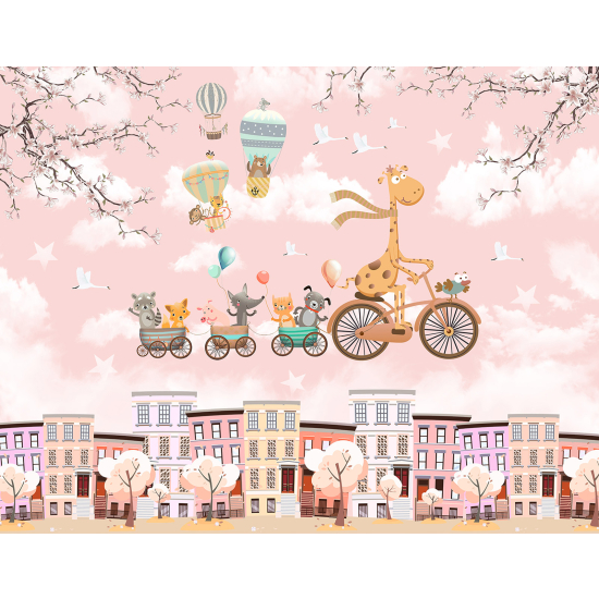 Papel pintado panorámico Niños - Animales