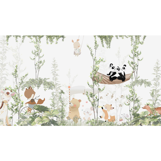 Papel pintado panorámico Niños - Animales