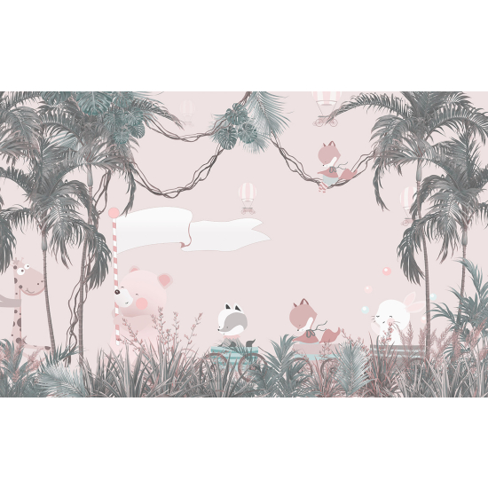 Papel pintado panorámico Niños - Animales