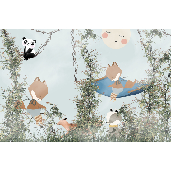 Papel pintado panorámico Niños - Animales