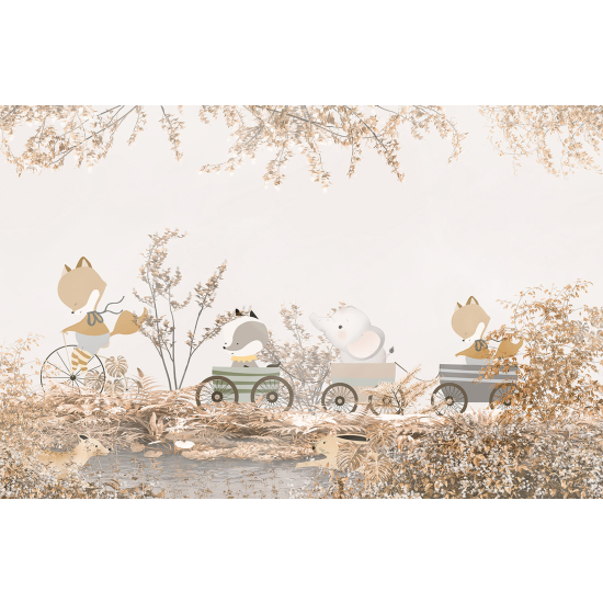 Papel pintado panorámico Niños - Animales
