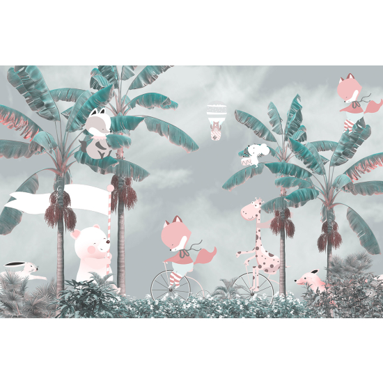 Papel pintado panorámico Niños - Animales
