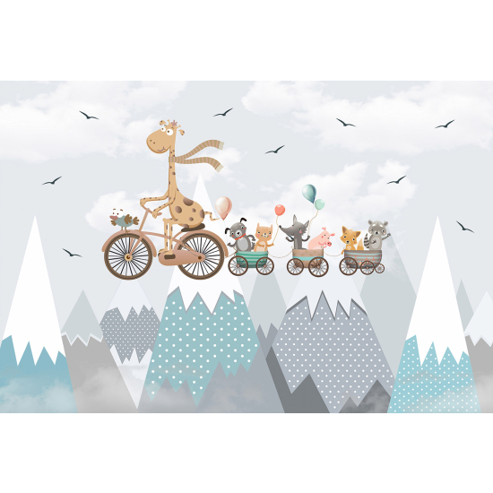 Papel pintado panorámico Niños - Animales