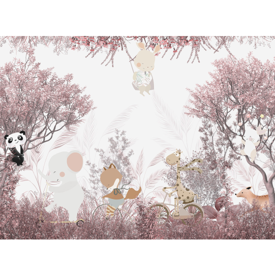 Papel pintado panorámico Niños - Animales