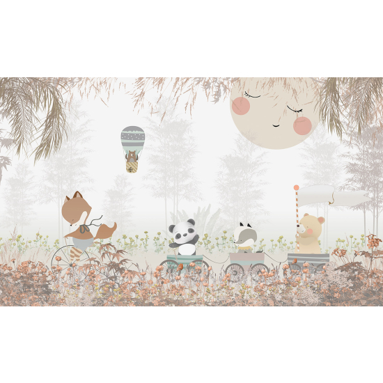 Papel pintado panorámico Niños - Animales