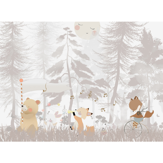 Papel pintado panorámico Niños - Animales