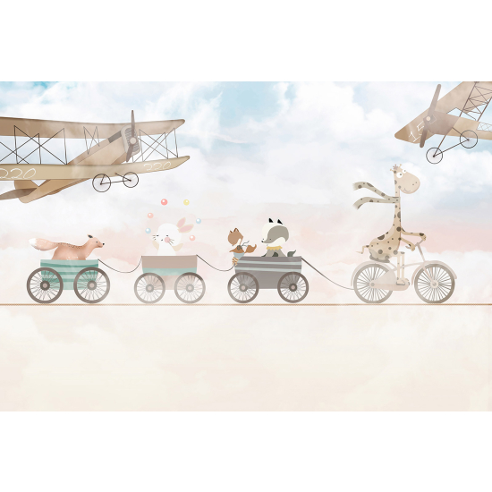 Papel pintado panorámico Niños - Animales