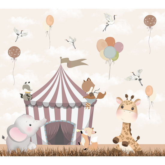 Papel pintado panorámico Niños - Animales