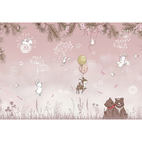 Papel pintado panorámico Niños - Animales