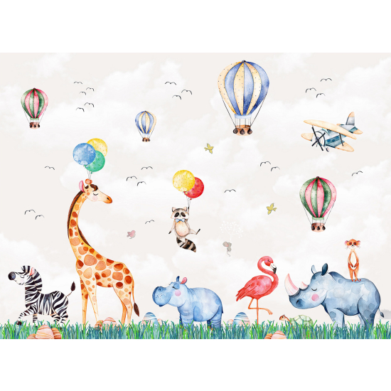 Papel pintado panorámico Niños - Animales