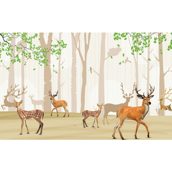 Papel pintado panorámico Niños - Animales del Bosque