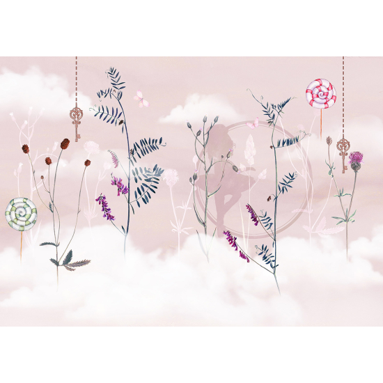 Papel pintado panorámico Niños - Hada Flores