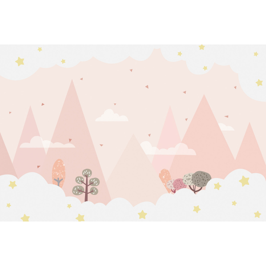 Papel pintado panorámico Niños - Montañas