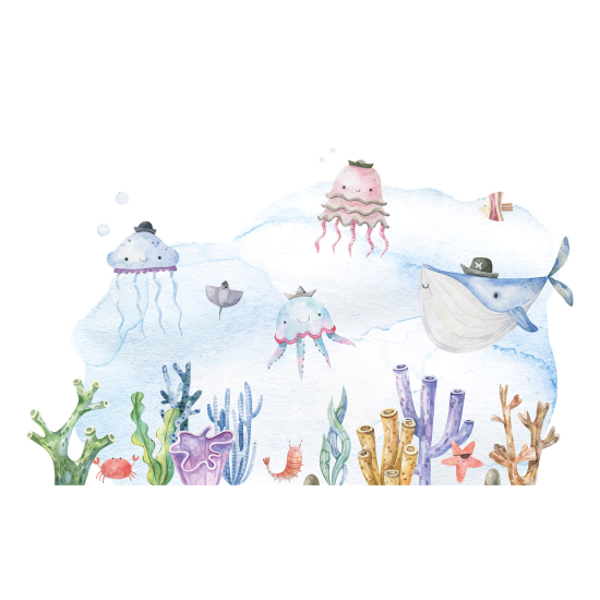 Papel pintado panorámico Niños - Océano