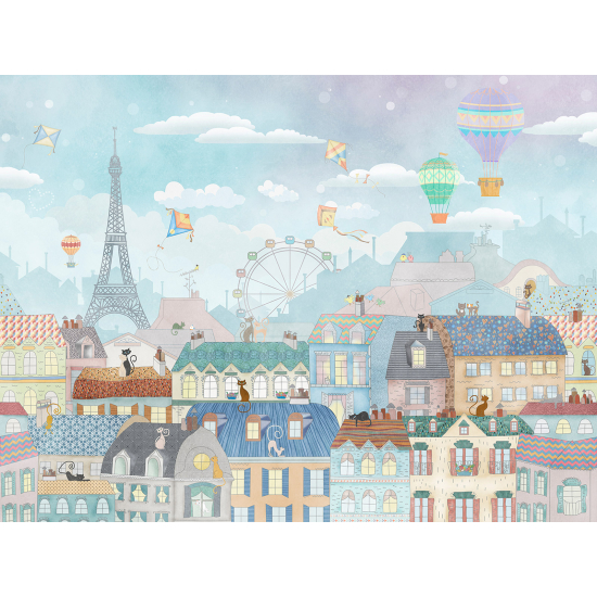 Papel pintado panorámico Niños - París