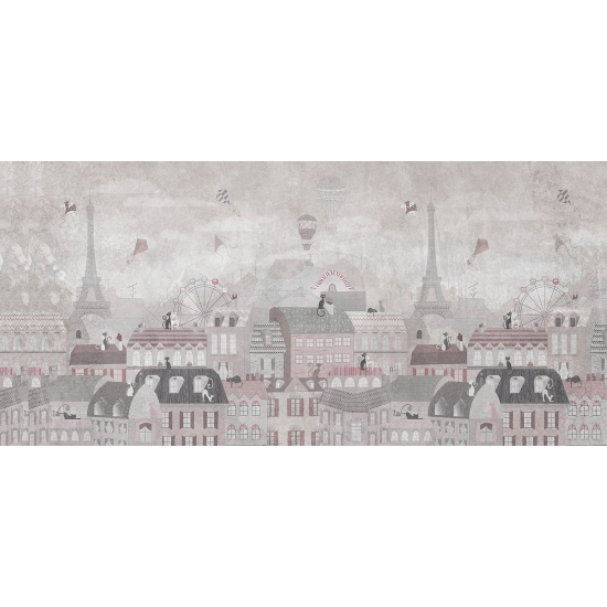 Papel pintado panorámico Niños - París