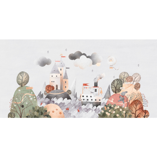 Papel pintado panorámico Niños - Pueblo
