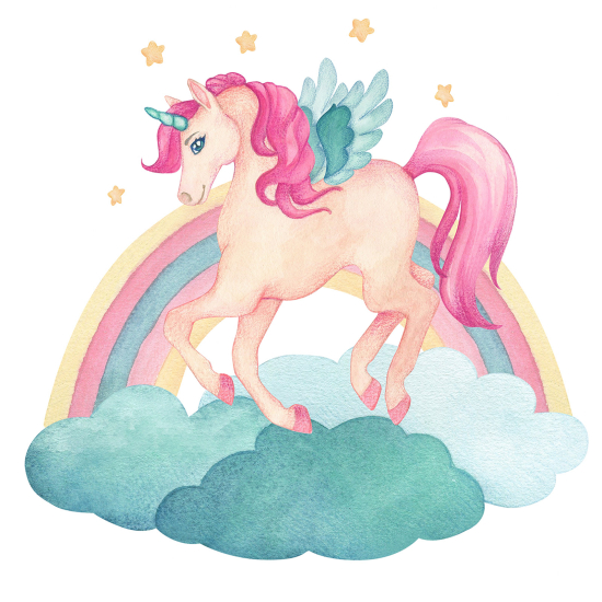 Papel pintado panorámico Niños - Unicornio