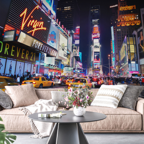 Papel pintado panorámico - Nueva York Times Square