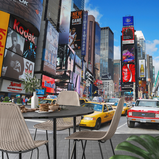 Papel pintado panorámico - Nueva York Times Square