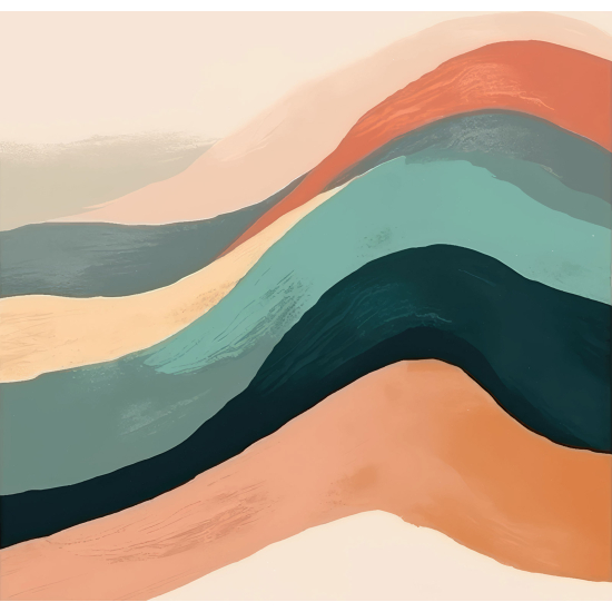 Papel pintado panorámico - Olas abstractas