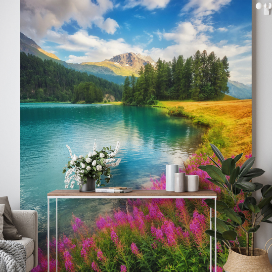 Papel pintado panorámico - Orilla del lago
