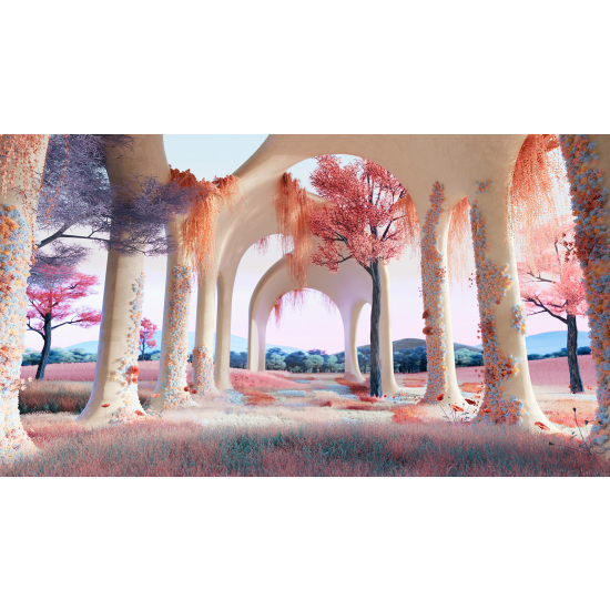 Papel pintado panorámico - Paisaje 3D