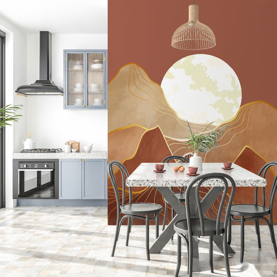 Papel pintado panorámico - Paisaje Boho
