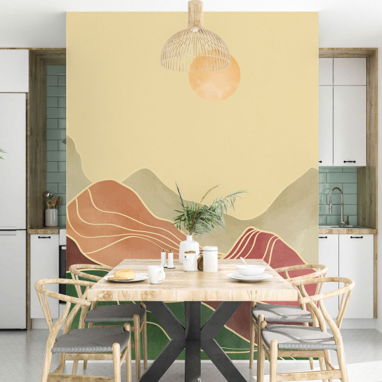 Papel pintado panorámico - Paisaje Boho