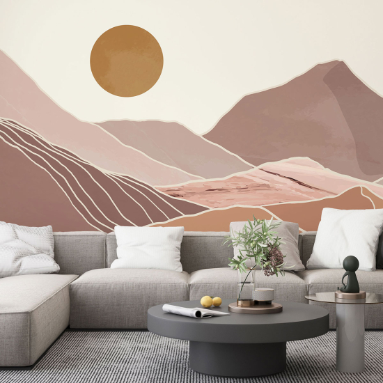 Papel pintado panorámico - Paisaje Boho