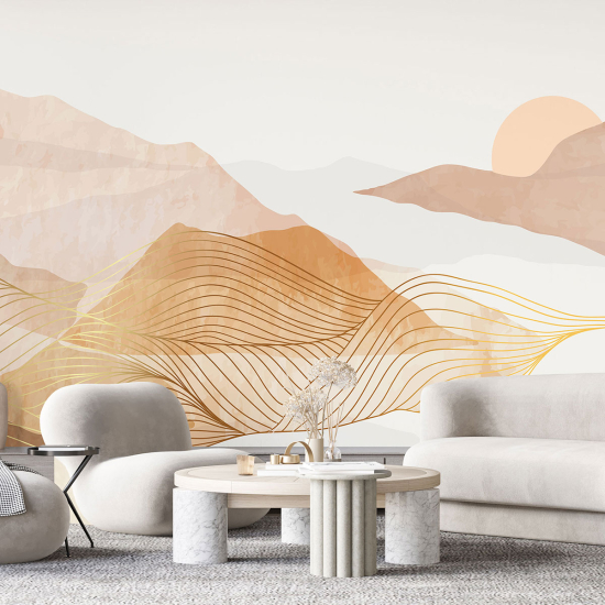 Papel pintado panorámico - Paisaje Boho