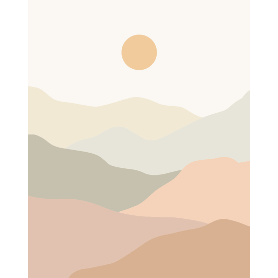 Papel pintado panorámico - Paisaje Boho