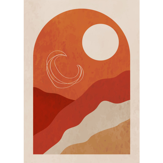 Papel pintado panorámico - Paisaje Boho
